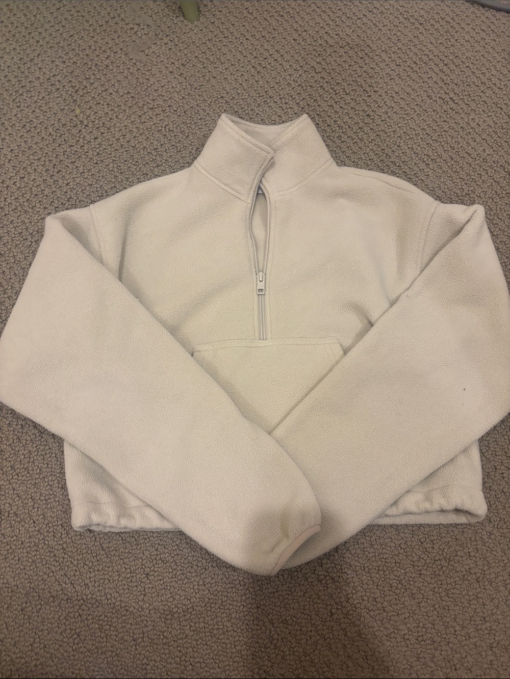 Cream Tna Half-Zip Fleece Pullover